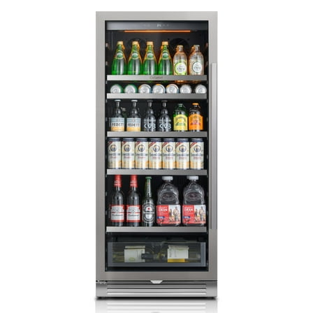 Calefort 328 Cans Beverage Refrigerators,Freestanding or Built-In Beverage Cooler with Glass Door for Home,Bar,Office