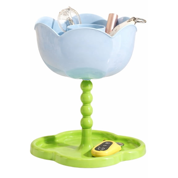 Bohorizon Desk Organizer, Makeup Organizer with Storage Base, Multi-Compartment Vanity Organizer, Pack of 1, Blue