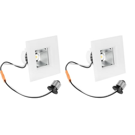 

Rayhil Sonic 4 Square Recessed LED Downlight Retrofit 12W E26 Base 3500K Soft White - Pack of 2