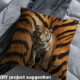 thumbnail image 2 of Homewish Tiger Wild Animal Fabric by the Yard 1 Yard,Jungle Wildlife Home Decor Fabric by the Yard,Brown Black Sewing Fabric For Boy Kids,Super Cozy Room Decor, 2 of 6