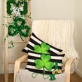thumbnail image 2 of St.Patrick''s Day Pillow Covers 12X20 Inch Set of 2,Striped Shamrock Decorations Holiday Spring Decorative Pillow Case Decor for Sofa Couch (Green) AK014-12, 2 of 6