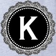thumbnail image 2 of CafePress - Monogram Medallion K - Cute Infant Baby Football Bodysuit, 2 of 3