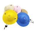 thumbnail image 4 of Pet Straw Hat Adjustable - Simple Casual Solid Color Dog Sun Cap Cat Summer Hat, 4 of 5