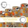 thumbnail image 4 of Fsddascl Orange Pumpkin Gnomes Fall Blackout Curtains for Bedroom/Living Room, Thermal Insulated Kitchen Curtains, Branches Thanksgiving Leaves Rustic Grommet Darkening Window Treatment 27.5"x39"x2, 4 of 6