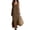 Brown, variant on Sundresses for Women V-Neck Leisure Long Solid Tank Ankle Length Cotton Linen Fabric Skin-Friendly Women Dress Loose Minimalist Hem Split Tank Dresses
