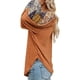 thumbnail image 4 of Blusa de manga larga para mujer, blusa para mujer con estampado de empalmes, blusa de manga larga para mujer, blusa de manga larga con cuello en V, funcionalidad inteligente, 4 of 6