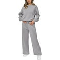 thumbnail image 4 of PRETTYGARDEN Women's 2 Piece Outfits Winter Long Sleeve Pullover Tops And Long Pants Lounge Sets Tracksuit, 4 of 10