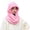 Pink, variant on Generic Women'S Windproof Neck Gaiter Cap Adult Solid Plush Windproof Transparent Full Head Hooded Winter Mask Hat Unisex Double-Layered Knit Beanie