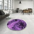 thumbnail image 4 of Ahgly Company Machine Washable Indoor Rectangle Transitional Purple Area Rugs, 7' x 9', 4 of 7