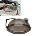 thumbnail image 1 of Transparent PC Microwave Splatter Cover, High Temp Resistance, Extension Handle,Outlet Hole, Water Storage  Design,Proof, for Kitchen Cooking with Extension Handle, 1 of 8