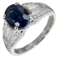 thumbnail image 2 of HeartsAndYou 2.3ct Natural Sapphire Diamond Solitaire with Accents Ring 14k SOLID White Gold, 2 of 9