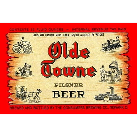 Olde Towne Pilsner Beer- Fine Art Canvas Print (20" x 30")