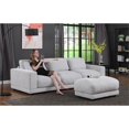 thumbnail image 5 of Devion Furniture 4-Piece Upholstered Velvet & Fabric Modular Sofa in Beige, 5 of 15