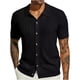 thumbnail image 1 of Blusa de Manga Corta de los Hombres Turndown Collar Botón Superior, Ligero Y Casual Mangas de Mano para los Hombres, 1 of 5