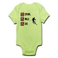 thumbnail image 1 of CafePress - Crawl Walk Ski Body Suit - Baby Light Bodysuit, 1 of 1