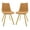 Light Brown, variant on LeisureMod Markley Leather Dining Chair Set of 2 with Gold Legs, Upholstered Seat, Sleek Design for Kitchen, Dining Room, Office, or Café in Olive Green