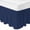 Blue, variant on Sage Green Bed Skirt Queen Size 16 Inch Drop, Elastic Wrap Around Bed Skirts Pleated Luxury Dust Ruffles For Twin Full Queen Cal King Base Beds, Geometric Flower Leaf Diamond Plaid Retro