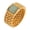 Gold, variant on Women's Braided Square Natural Stone Ring for Stainless Steel Vintage Minimalist Couple Band Jewelry Gold Size 7