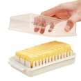 thumbnail image 4 of CEHVOM Couvercle Transparent Beurre Boîte à Découper Compartiment à Fromage Rangement, 4 of 8
