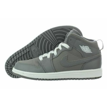 

Nike Air Jordan 1 Mid 640734-014 Kid s Gray Basketball Shoes Size US 10.5 RS32