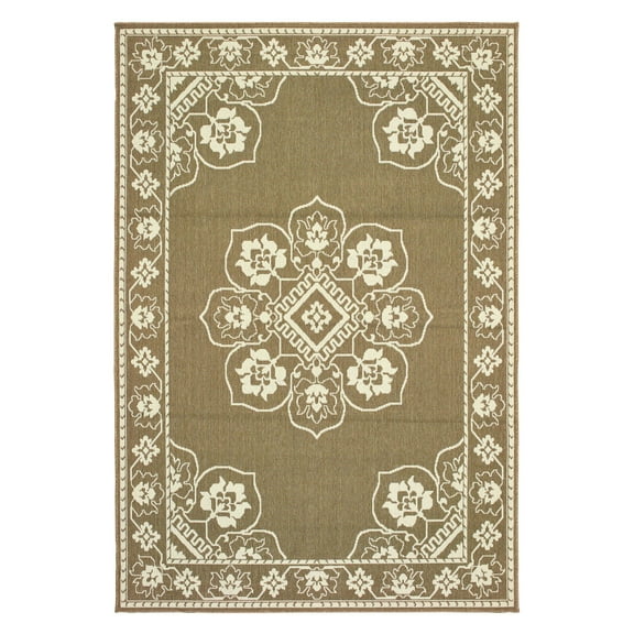 Avalon Home Mackinaw Floral Medallion Indoor/Outdoor Area Rug