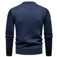 thumbnail image 3 of uikmnh Sweaters for Men Men's Solid Color Winter Thermal Sweater Coat Lined Knitted Pullover Top Soft Warm Casual Outerwear for Cold Weather Comfort Size:3XL, 3 of 4