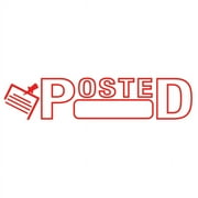 Accu-Stamp2® Pre-Ink Message Stamp, Posted, Red