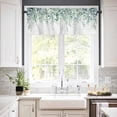 Flop Panel Sage Green Eucalyptus Leaves Window Valance 1 Panel, 54x18 in - Walmart.com