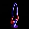 thumbnail image 7 of Northlight LED Rocket Ship Neon Table Light - 9" - Blue and Red, 7 of 7