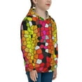 thumbnail image 3 of Kll Unisex Kids Boys Girls Hooded Pocket Pullover Hoodies-Colorful Tie Dye Stained Glass 1, 3 of 9