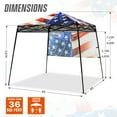 thumbnail image 2 of EAGLE PEAK 8x8 Slant Leg Lightweight Compact Portable Canopy w/ Backpack(Stars and Stripes), 2 of 8