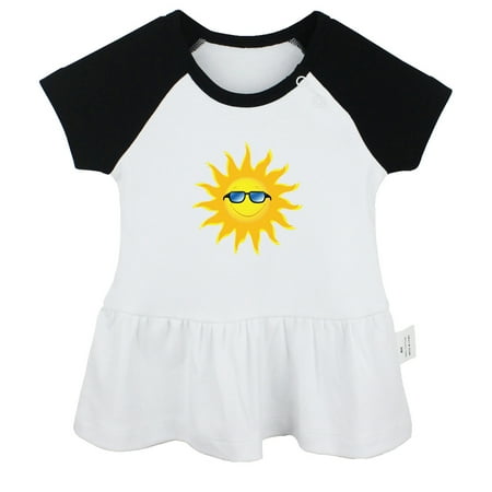 

Nature Sun Pattern Dresses For Baby Newborn Babies Skirts Infant Princess Dress 0-24M Kids Graphic Clothes (Black Raglan Dresses 6-12 Months)