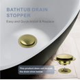 thumbnail image 3 of Tapón de desagüe para bañera HIDROP Universal, desplegable, dorado cepillado, 3 of 8