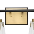 thumbnail image 6 of Cassell Collection Two-Light Vintage Brass Matte Black Luxe Industrial Bath & Vanity Light, 6 of 13