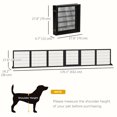 thumbnail image 3 of PawHut Wooden Freestanding Pet Gate w/ 6 Panels, 2 Support Feet, Black, 3 of 10