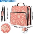 thumbnail image 3 of Haosy 3 Ring Zipper Binder with Shoulder Strap Waterproof Trapper Keeper 2 Inch D-Ring 500 Sheets Capacity, Elegant Coral Flower Plant, 3 of 8
