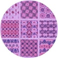thumbnail image 1 of Ahgly Company Indoor Square Patterned Violet Purple Area Rugs, 3' Square, 1 of 6