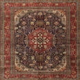 thumbnail image 1 of Ahgly Company Indoor Square Traditional Deep Red Medallion Area Rugs, 8' Square, 1 of 6