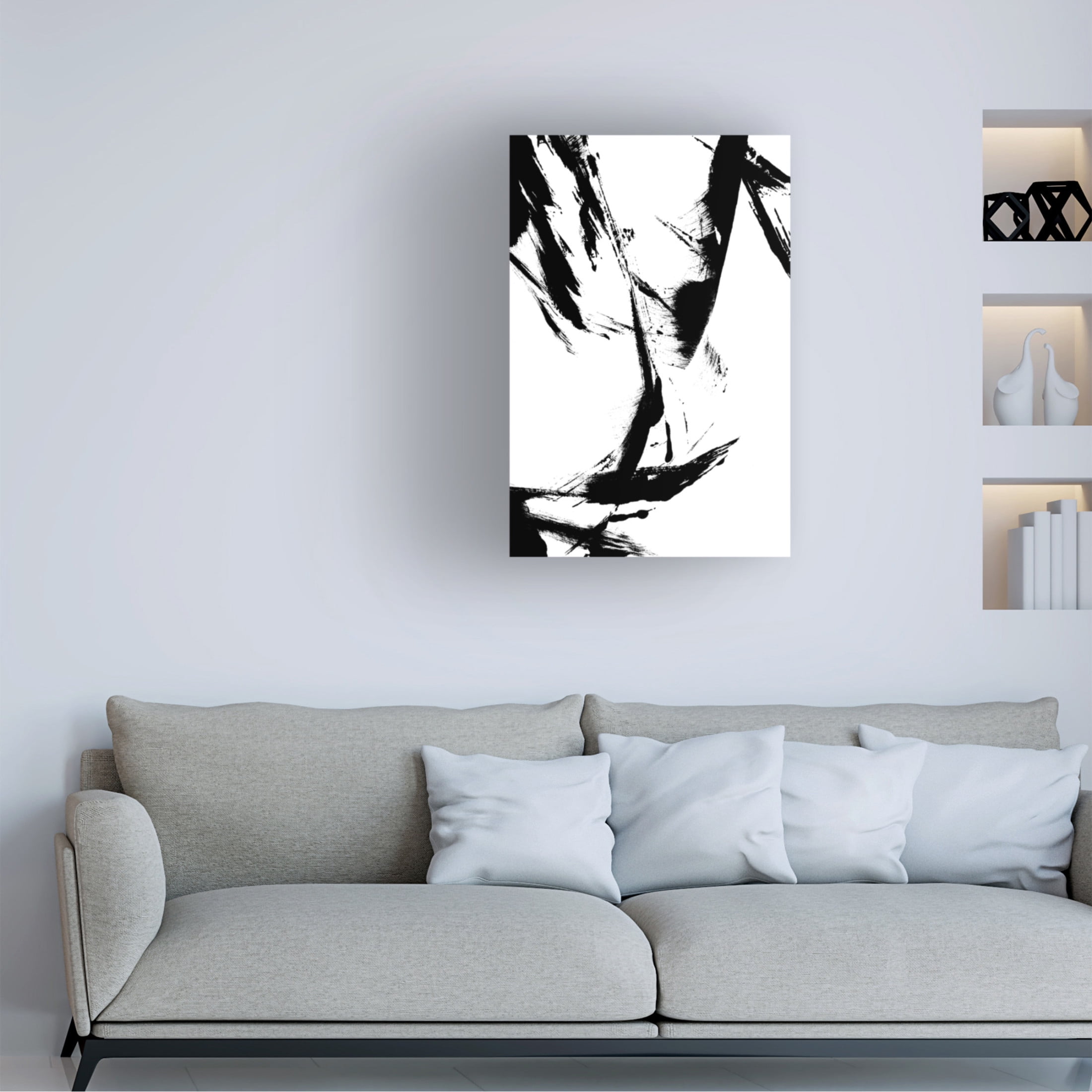 Trademark Fine Art uplusmestudio Feathery Streak Canvas Wall Art