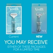 Venus Smooth Razor for Women, 3 Blades, Manual Razor, Handle and 2 Blade Refills, Blue