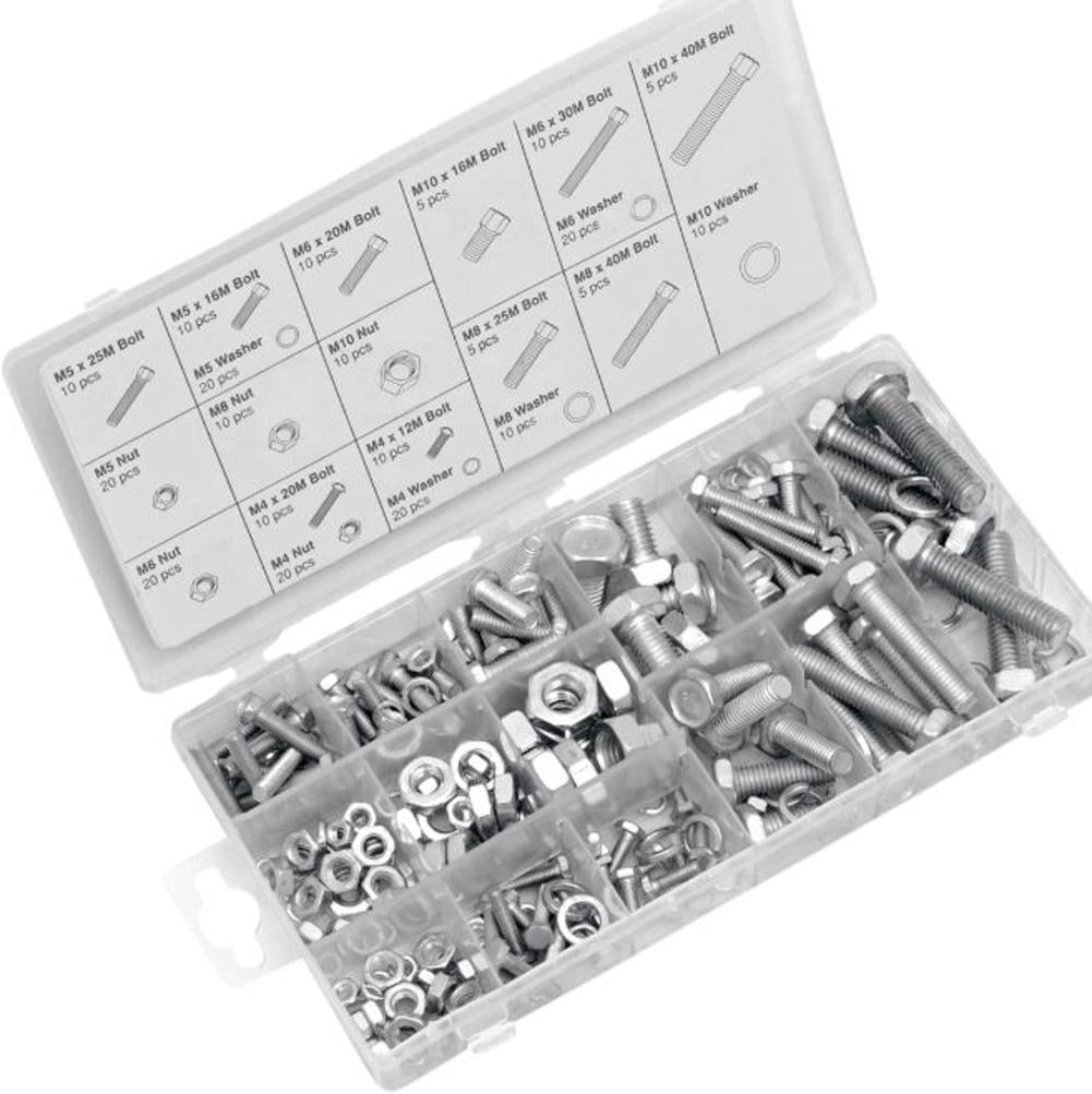 Performance Tools W5334 Metric ZincPlated Bolt Nut Washer Assortment