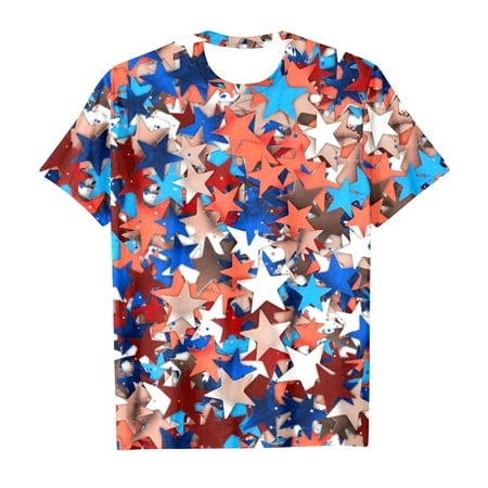 

Summer Toddler Boys Girls Independence Day Short Sleeve Prints T Shirt Tops Clothes Kids Long Sleeve Girls Volleyball Shirts Toddler Heart Shirt Short Sleeve Long Shirts for Leggings Toddler Girl
