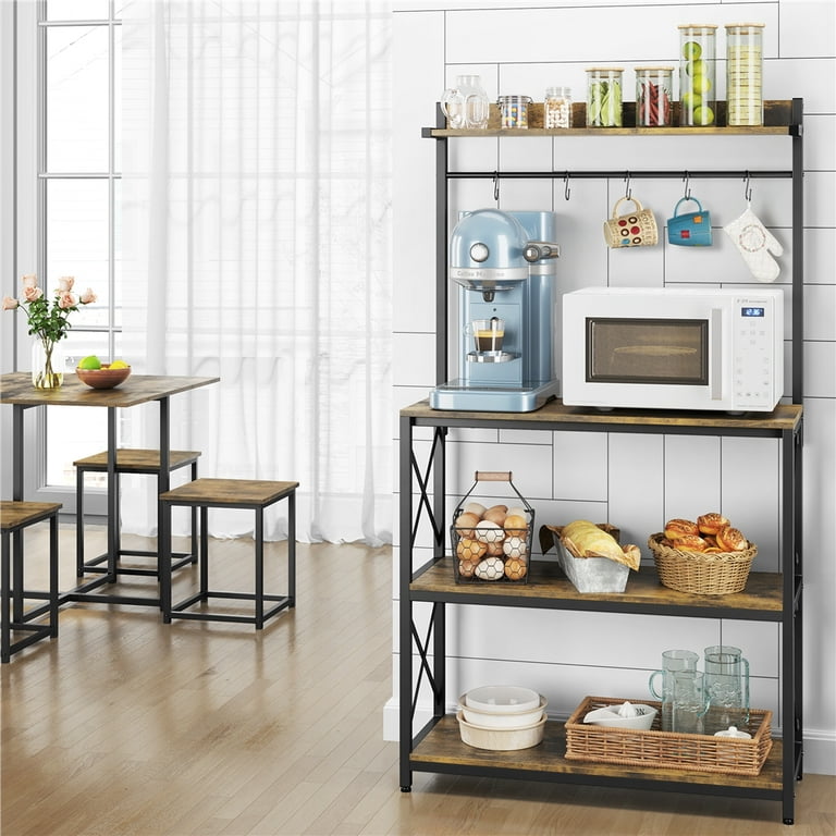 Easyfashion Kitchen Baker s Rack Storage Shelf Microwave Oven