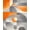 Orange, Pattern 1, variant on ODIKA 4'x6' Machine Washable Non-Slip Area Rug, Geometric Illusion Grey And Orange Modern Floor Art High Traffic Rug, Orange, 84247