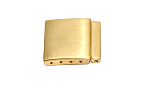 22mm Gold Stainless Steel Watch Band Clasp Spring Bracelet Extender Link