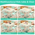 thumbnail image 1 of Juego de Mesa y 4 Sillas para Niños, Juego Ajustable de Mesa y Sillas de Manualidades y Artes para Niños de 2 a 10 Años, Mesa de Arte para Actividades Infantiles para Guarderías en el Salón de Clases, 1 of 22
