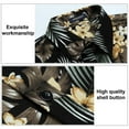 thumbnail image 5 of Hawaiian Shirt for Men, Short Sleeve Shirt Button Down Aloha Shirts Beach Floral Shirt Black Palm L, 5 of 8