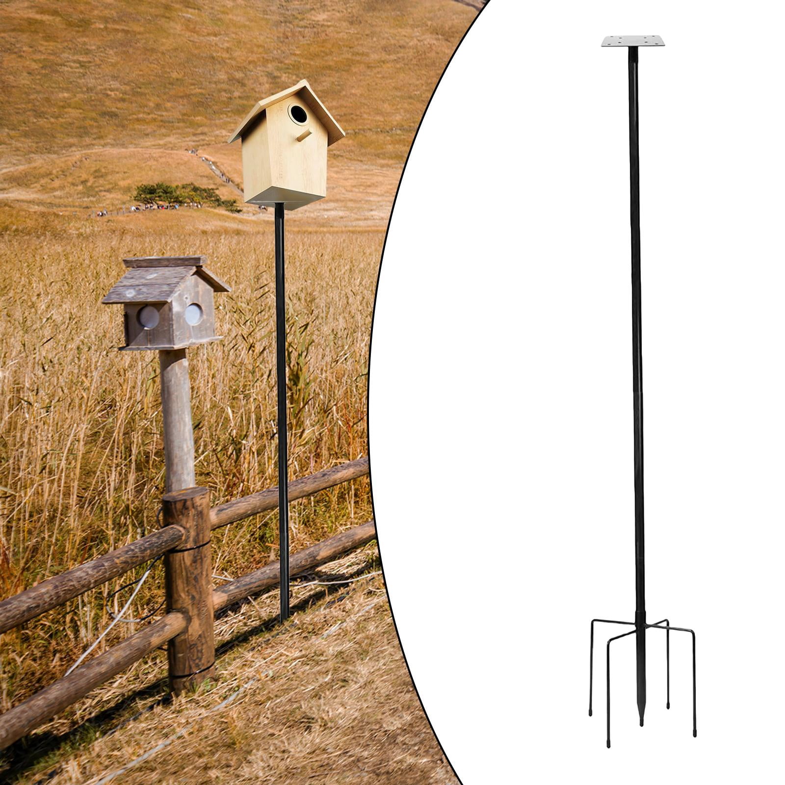 Aymzbd Bird House Mount Pole Kit Feeding Station Base Bird Feeder Stand Post Heavy Duty