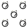 thumbnail image 2 of Wisewang 3.5mm Straight L-shaped Headphone Cable Mobile Phone Tablet Line Control Built-in Mic Earphone Cord Headset Accessories Black 5Set, 2 of 6