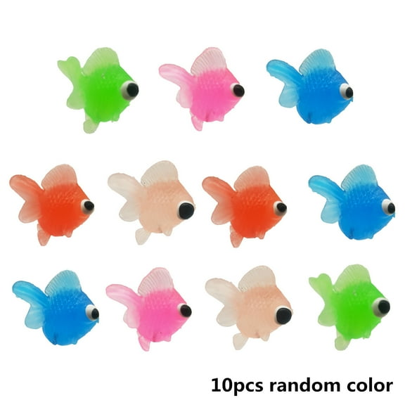 Mini Gold Fish Figurine Model Fish 10pcs Sea Animal Toy Table Cake Fish for Decor Aquarium Boutique Collecti